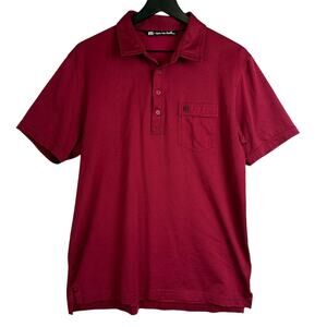Travis Mathew Red Golf Pocket Polo Shirt Mens - L